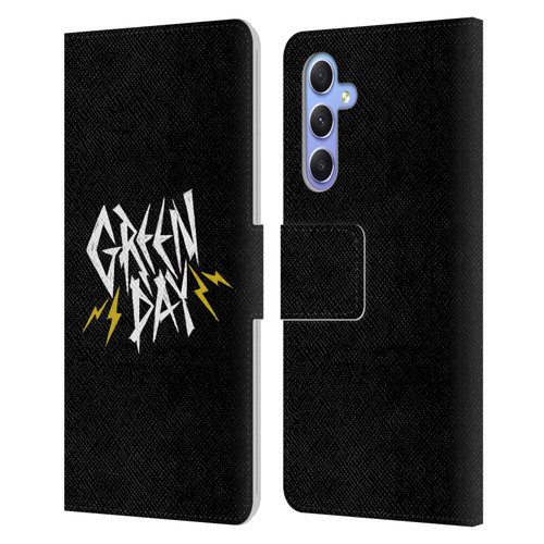 Green Day Graphics Bolts Leather Book Wallet Case Cover For Samsung Galaxy A34 5G