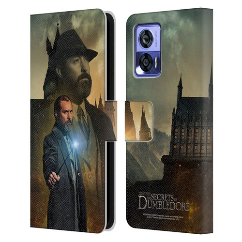 Fantastic Beasts: Secrets of Dumbledore Character Art Albus Dumbledore Leather Book Wallet Case Cover For Motorola Edge 30 Neo 5G