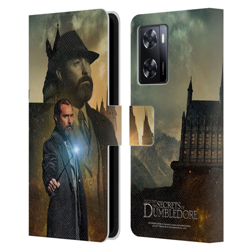 Fantastic Beasts: Secrets of Dumbledore Character Art Albus Dumbledore Leather Book Wallet Case Cover For OPPO A57s