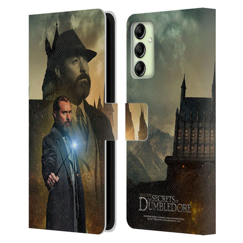 Fantastic Beasts: Secrets of Dumbledore Character Art Albus Dumbledore Leather Book Wallet Case Cover For Samsung Galaxy A14 5G
