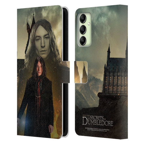 Fantastic Beasts: Secrets of Dumbledore Character Art Credence Barebone Leather Book Wallet Case Cover For Samsung Galaxy A14 5G