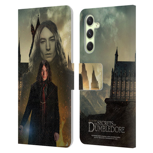 Fantastic Beasts: Secrets of Dumbledore Character Art Credence Barebone Leather Book Wallet Case Cover For Samsung Galaxy A54 5G