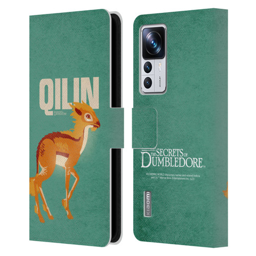 Fantastic Beasts: Secrets of Dumbledore Graphic Badges Qilin Leather Book Wallet Case Cover For Xiaomi 12T Pro