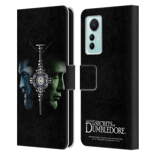 Fantastic Beasts: Secrets of Dumbledore Graphic Core Dumbledore And Grindelwald Leather Book Wallet Case Cover For Xiaomi 12 Lite
