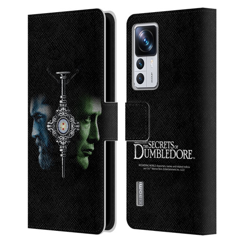 Fantastic Beasts: Secrets of Dumbledore Graphic Core Dumbledore And Grindelwald Leather Book Wallet Case Cover For Xiaomi 12T Pro