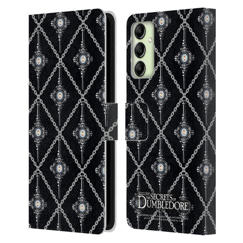 Fantastic Beasts: Secrets of Dumbledore Graphics Blood Troth Pattern Leather Book Wallet Case Cover For Samsung Galaxy A14 5G