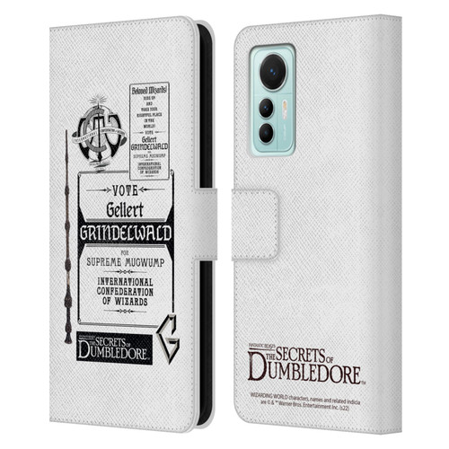 Fantastic Beasts: Secrets of Dumbledore Graphics Gellert Grindelwald Leather Book Wallet Case Cover For Xiaomi 12 Lite