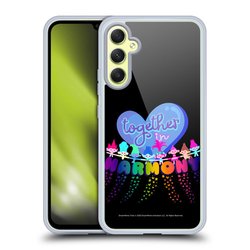 Trolls World Tour Rainbow Bffs Together In Harmony Soft Gel Case for Samsung Galaxy A34 5G