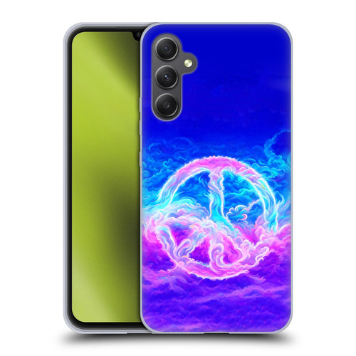 Wumples Cosmic Arts Clouded Peace Symbol Soft Gel Case for Samsung Galaxy A34 5G