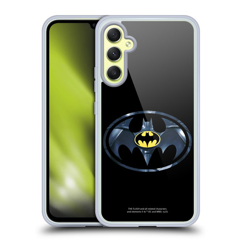 The Flash 2023 Graphics Black Batman Logo Soft Gel Case for Samsung Galaxy A34 5G