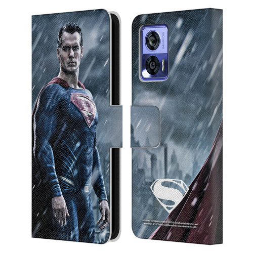 Batman V Superman: Dawn of Justice Graphics Superman Leather Book Wallet Case Cover For Motorola Edge 30 Neo 5G