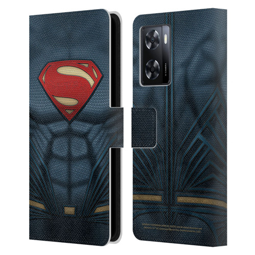 Batman V Superman: Dawn of Justice Graphics Superman Costume Leather Book Wallet Case Cover For OPPO A57s