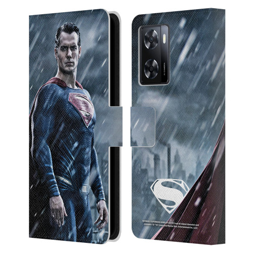 Batman V Superman: Dawn of Justice Graphics Superman Leather Book Wallet Case Cover For OPPO A57s