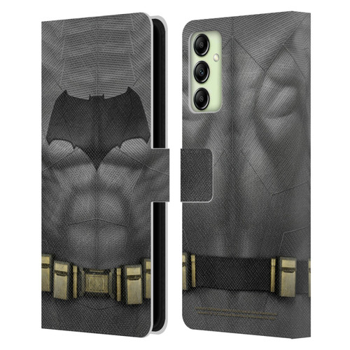 Batman V Superman: Dawn of Justice Graphics Batman Costume Leather Book Wallet Case Cover For Samsung Galaxy A14 5G