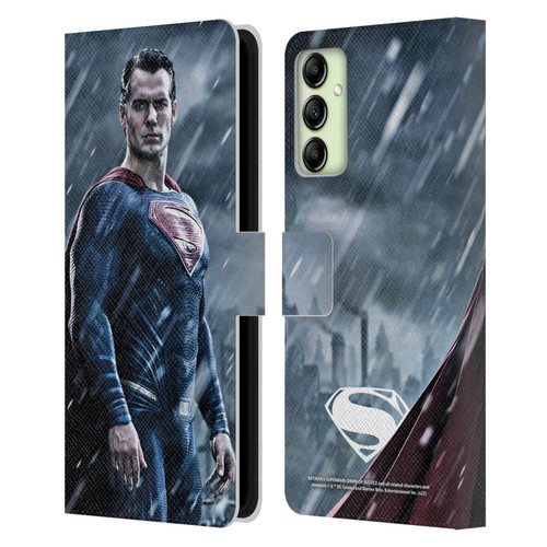 Batman V Superman: Dawn of Justice Graphics Superman Leather Book Wallet Case Cover For Samsung Galaxy A14 5G