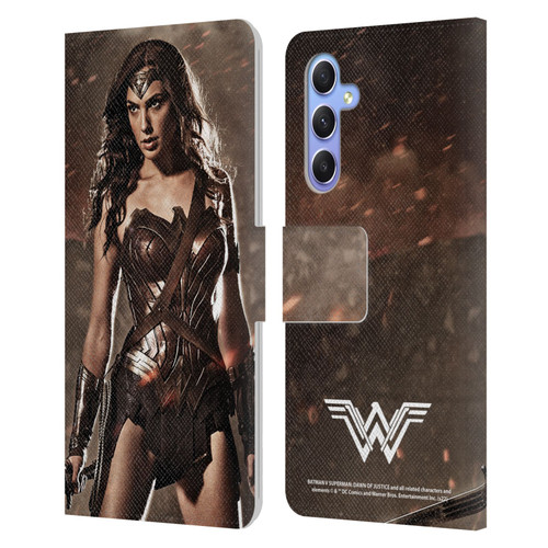 Batman V Superman: Dawn of Justice Graphics Wonder Woman Leather Book Wallet Case Cover For Samsung Galaxy A34 5G