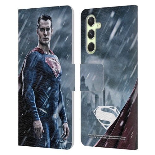 Batman V Superman: Dawn of Justice Graphics Superman Leather Book Wallet Case Cover For Samsung Galaxy A54 5G