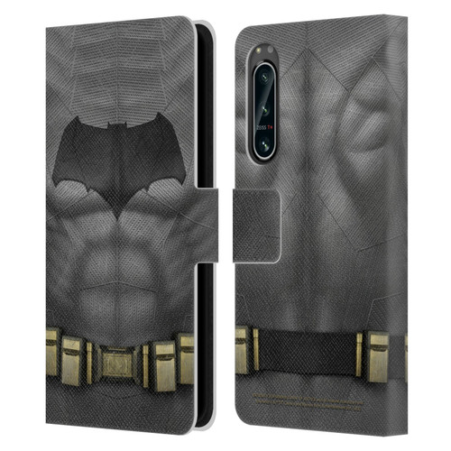 Batman V Superman: Dawn of Justice Graphics Batman Costume Leather Book Wallet Case Cover For Sony Xperia 5 IV