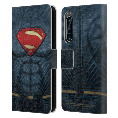 Batman V Superman: Dawn of Justice Graphics Superman Costume Leather Book Wallet Case Cover For Sony Xperia 5 IV