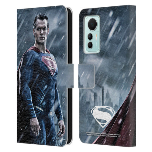 Batman V Superman: Dawn of Justice Graphics Superman Leather Book Wallet Case Cover For Xiaomi 12 Lite