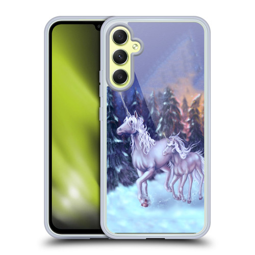 Tiffany "Tito" Toland-Scott Christmas Art Winter Unicorns Soft Gel Case for Samsung Galaxy A34 5G