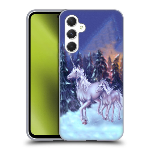 Tiffany "Tito" Toland-Scott Christmas Art Winter Unicorns Soft Gel Case for Samsung Galaxy A54 5G