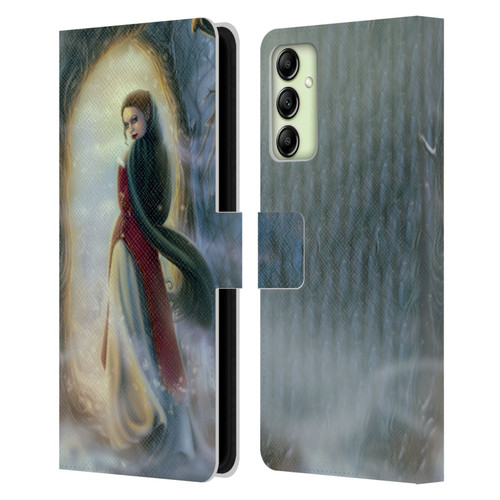 Tiffany "Tito" Toland-Scott Christmas Art Elf Woman In Snowy Forest Leather Book Wallet Case Cover For Samsung Galaxy A14 5G