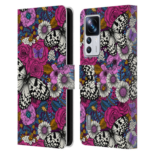Katerina Kirilova Floral Patterns Colorful Garden Leather Book Wallet Case Cover For Xiaomi 12T Pro
