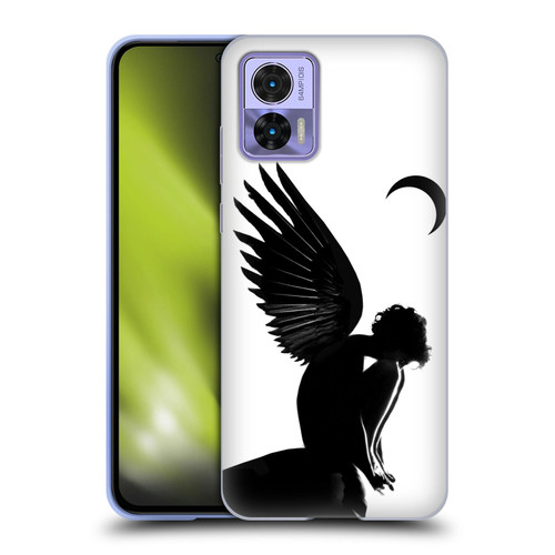 LouiJoverArt Black And White Angel Soft Gel Case for Motorola Edge 30 Neo 5G