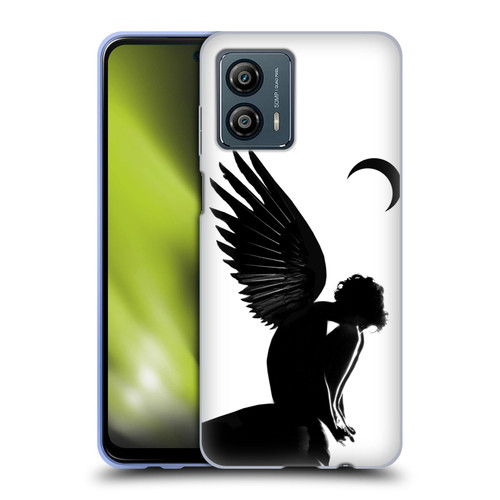 LouiJoverArt Black And White Angel Soft Gel Case for Motorola Moto G53 5G
