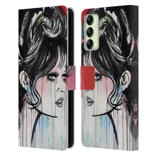 LouiJoverArt Red Ink God Created Woman Leather Book Wallet Case Cover For Samsung Galaxy A14 5G