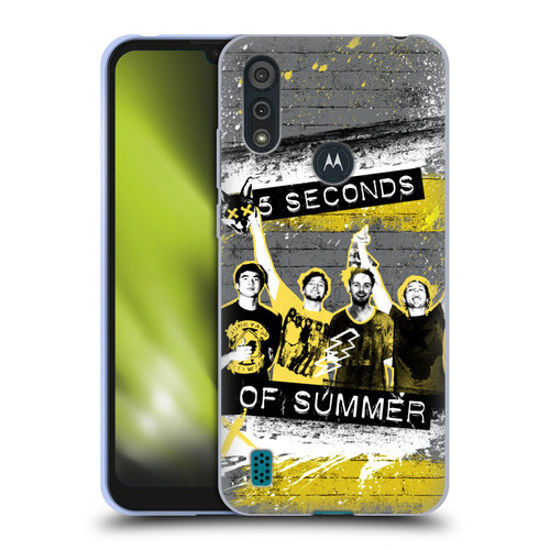 5 Seconds of Summer Posters Splatter Soft Gel Case for Motorola Moto E6s (2020)