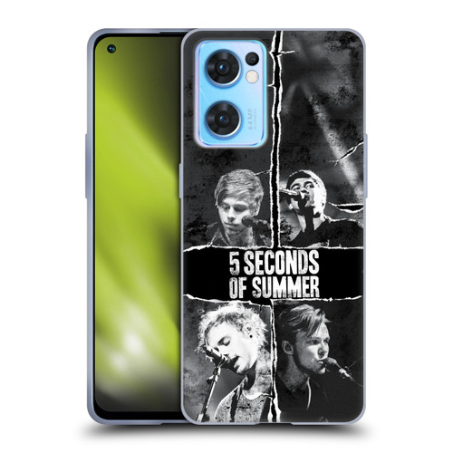 5 Seconds of Summer Posters Torn Papers 2 Soft Gel Case for OPPO Reno7 5G / Find X5 Lite