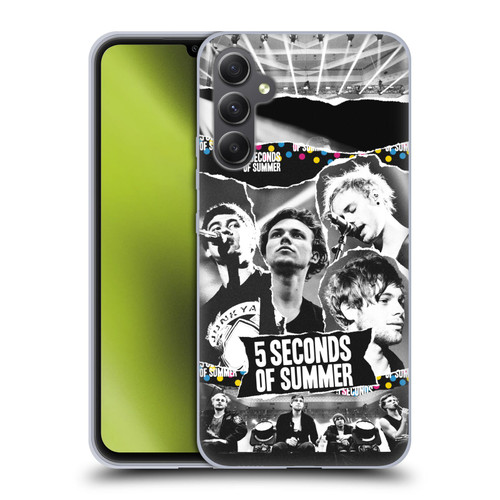 5 Seconds of Summer Posters Torn Papers 1 Soft Gel Case for Samsung Galaxy A34 5G