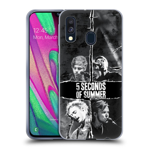 5 Seconds of Summer Posters Torn Papers 2 Soft Gel Case for Samsung Galaxy A40 (2019)