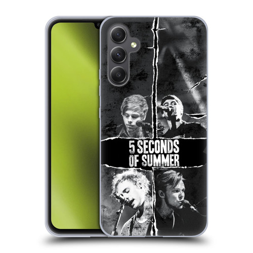 5 Seconds of Summer Posters Torn Papers 2 Soft Gel Case for Samsung Galaxy A34 5G
