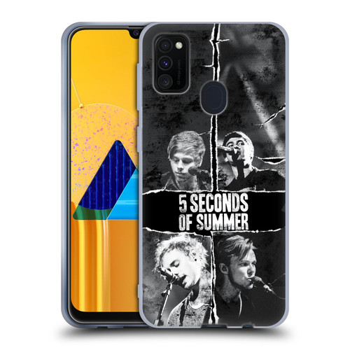 5 Seconds of Summer Posters Torn Papers 2 Soft Gel Case for Samsung Galaxy M30s (2019)/M21 (2020)
