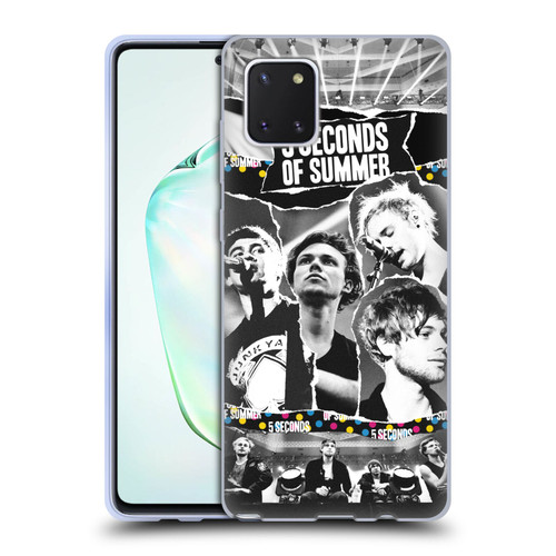 5 Seconds of Summer Posters Torn Papers 1 Soft Gel Case for Samsung Galaxy Note10 Lite