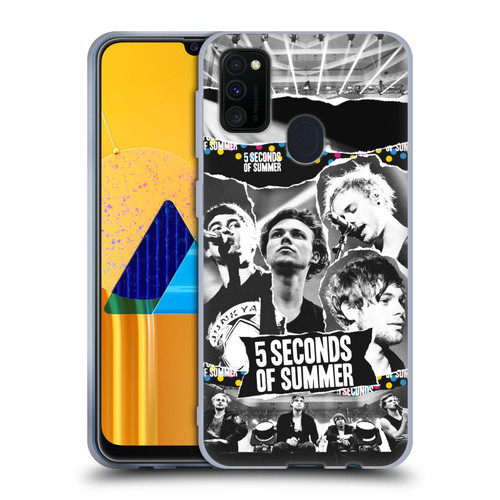 5 Seconds of Summer Posters Torn Papers 1 Soft Gel Case for Samsung Galaxy M30s (2019)/M21 (2020)