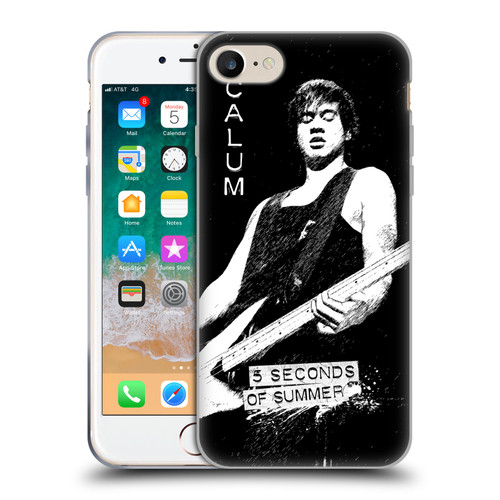 5 Seconds of Summer Solos BW Calum Soft Gel Case for Apple iPhone 7 / 8 / SE 2020 & 2022