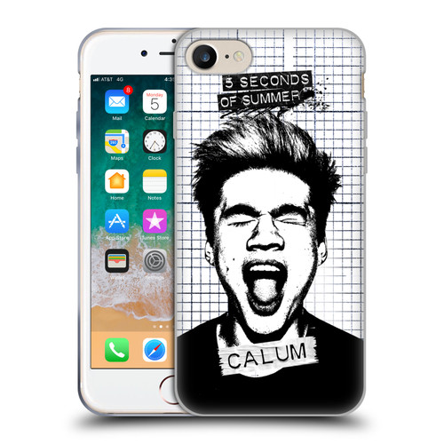 5 Seconds of Summer Solos Grained Calum Soft Gel Case for Apple iPhone 7 / 8 / SE 2020 & 2022