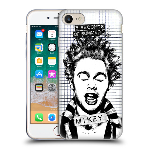 5 Seconds of Summer Solos Grained Mikey Soft Gel Case for Apple iPhone 7 / 8 / SE 2020 & 2022