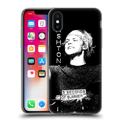 5 Seconds of Summer Solos BW Ashton Soft Gel Case for Apple iPhone X / iPhone XS