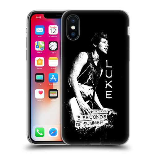 5 Seconds of Summer Solos BW Luke Soft Gel Case for Apple iPhone X / iPhone XS