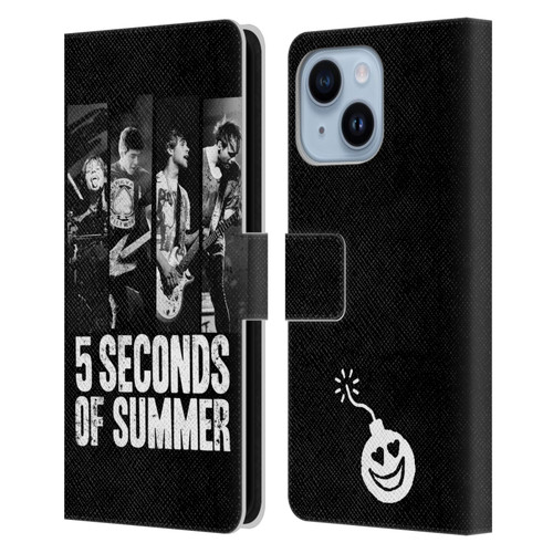 5 Seconds of Summer Posters Strips Leather Book Wallet Case Cover For Apple iPhone 14 Plus