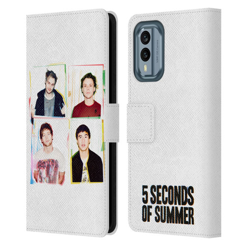 5 Seconds of Summer Posters Polaroid Leather Book Wallet Case Cover For Nokia X30