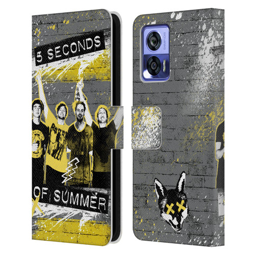 5 Seconds of Summer Posters Splatter Leather Book Wallet Case Cover For Motorola Edge 30 Neo 5G