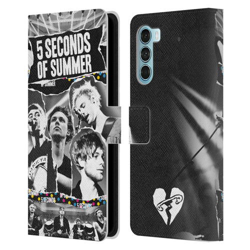 5 Seconds of Summer Posters Torn Papers 1 Leather Book Wallet Case Cover For Motorola Edge S30 / Moto G200 5G