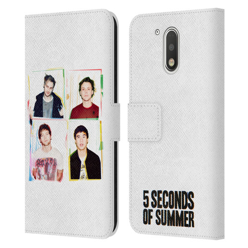 5 Seconds of Summer Posters Polaroid Leather Book Wallet Case Cover For Motorola Moto G41