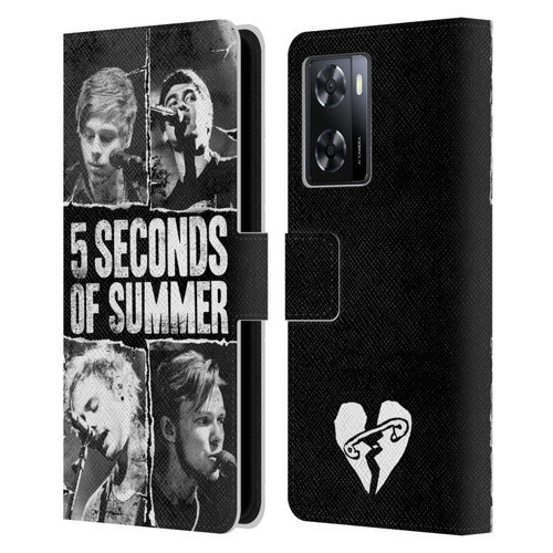 5 Seconds of Summer Posters Torn Papers 2 Leather Book Wallet Case Cover For OPPO A57s